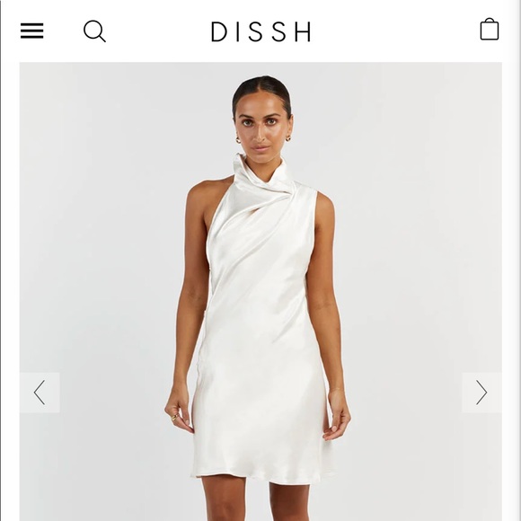DISSH | Dresses | Dissh Aisle White Satin Backless Mini Dress | Poshmark